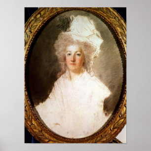 Onafgewerkt portret van Marie-Antoinette Poster