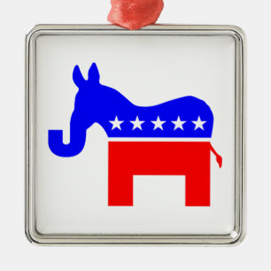 ONAFHANKELIJK EN BIPARTISAN - Donkey/olifant hybri Metalen Ornament