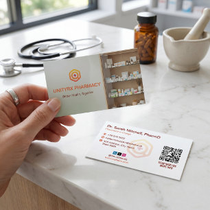 Onafhankelijke Apotheek Minimalistische Rode Lic Visitekaartje