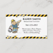 Onafhankelijke contractant visitekaartje (Voorkant)