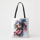 ONAFHANKELIJKE DAG DACHSHUND CANVAS TAS (Voorkant)