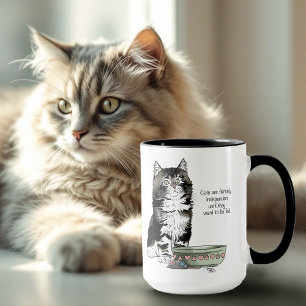 Onafhankelijke grijze tabby blauwe schattige grapp mok