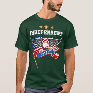 Onafhankelijke kiezer met Bald Eagle en American F T-shirt