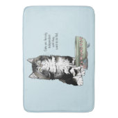 Onafhankelijke kitten kom grappig badmat (Voorkant Verticaal)