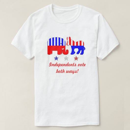 Onafhankelijke stemmen op beide manieren t-shirt (Design voorkant)