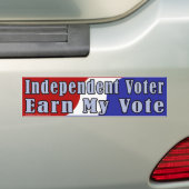 Onafhankelijke verdien mijn Bumpersticker (Op auto)