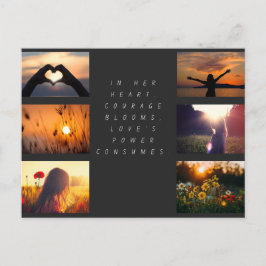 Onafhankelijke vrouwendag: moed in bloei briefkaart