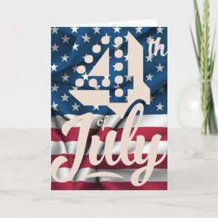 Onafhankelijkheid 4 juli Amerikaanse vlag script Kaart