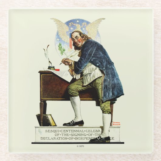 Onafhankelijkheid Glazen Onderzetter (Voorkant)