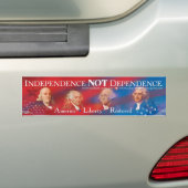 Onafhankelijkheid NIET afhankelijk Bumpersticker (Op auto)