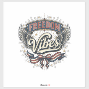 Onafhankelijkheid Trilling Vintage Patriottisch T- Sticker
