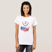 Onafhankelijkheidsdag 4 juli Amerikaanse vlag Vere T-shirt (Voorkant volledig)