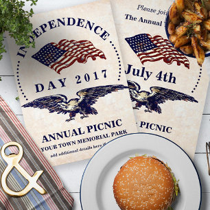 Onafhankelijkheidsdag 4 juli BBQ Partij Kaart
