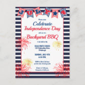 Onafhankelijkheidsdag 4 juli Bunting Backyard BBQ  Briefkaart (Voorkant)