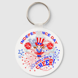 Onafhankelijkheidsdag, 4 juli, Cheer key ring Sleutelhanger