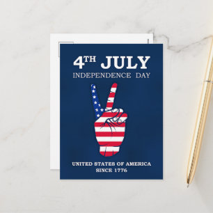 Onafhankelijkheidsdag, 4 juli, feestdagenkaart
