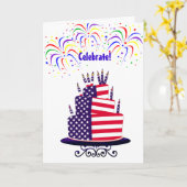 Onafhankelijkheidsdag 4 juli Kaart (Gele Bloem)