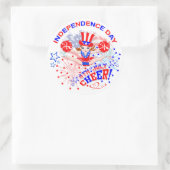 Onafhankelijkheidsdag, 4 juli, Ker Ronde Sticker (Tas)