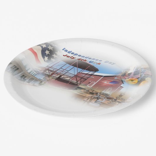 Onafhankelijkheidsdag 4 juli Verenigde Staten Papieren Bordje (Gekanteld)