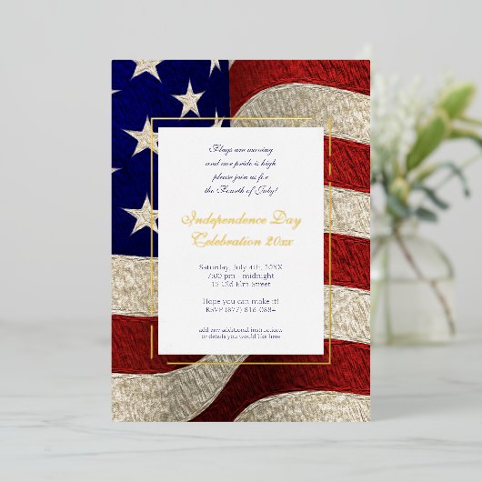 Onafhankelijkheidsdag 4e dag van de uitnodiging va (Staand Voorkant)