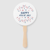 Onafhankelijkheidsdag 4e juli Patriottisch-Amerika Handwaaier (Voorkant)