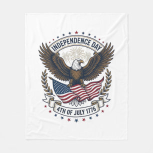 Onafhankelijkheidsdag Adelaar Vlag Vintage Shirt O Fleece Deken
