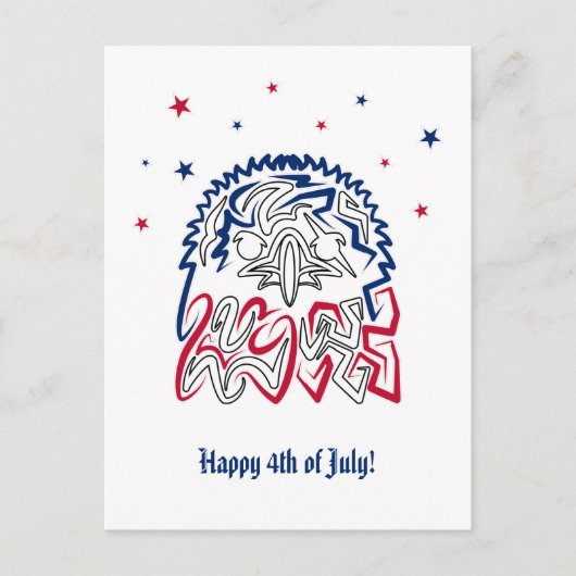 Onafhankelijkheidsdag Amerikaanse adelaar Briefkaart (Voorkant)