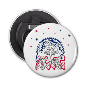 Onafhankelijkheidsdag Amerikaanse adelaar Button Flesopener