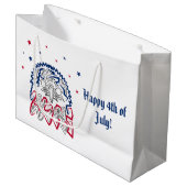 Onafhankelijkheidsdag Amerikaanse adelaar Groot Cadeauzakje (Voorkant Gekanteld)