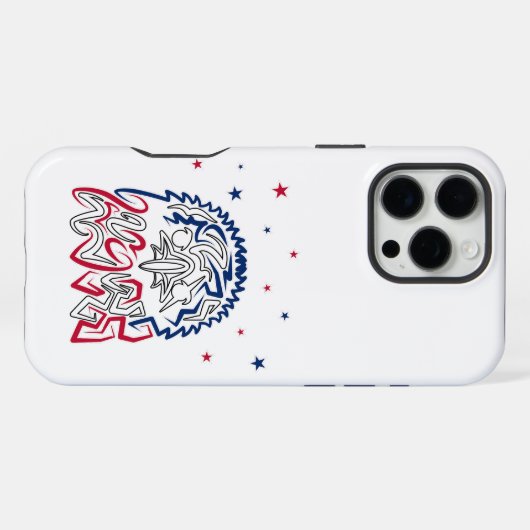 Onafhankelijkheidsdag Amerikaanse adelaar iPhone Hoesje (Achterkant horizontaal)
