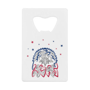 Onafhankelijkheidsdag Amerikaanse adelaar Kredietkaart Flessenopener