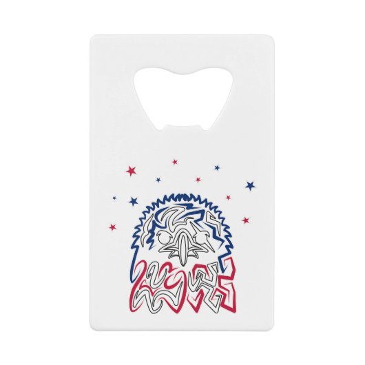 Onafhankelijkheidsdag Amerikaanse adelaar Kredietkaart Flessenopener (Voorkant)