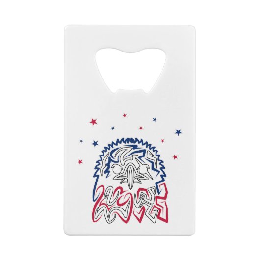 Onafhankelijkheidsdag Amerikaanse adelaar Kredietkaart Flessenopener (Achterkant)