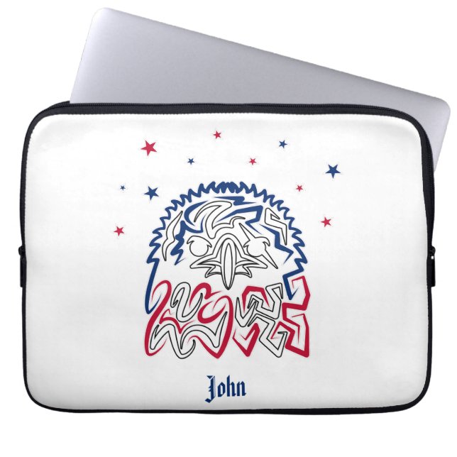 Onafhankelijkheidsdag Amerikaanse adelaar Laptop Sleeve (Voorkant)
