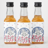 Onafhankelijkheidsdag Amerikaanse adelaar Likeurfles Etiket (Flessen)