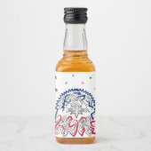 Onafhankelijkheidsdag Amerikaanse adelaar Likeurfles Etiket (Voorkant)