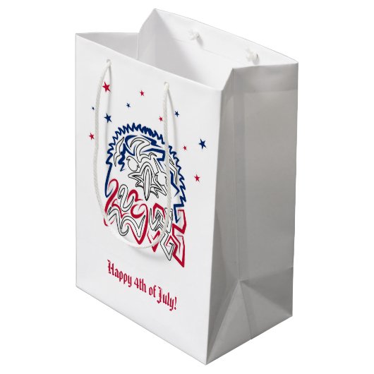 Onafhankelijkheidsdag Amerikaanse adelaar Medium Cadeauzakje (Achterkant Gekanteld)