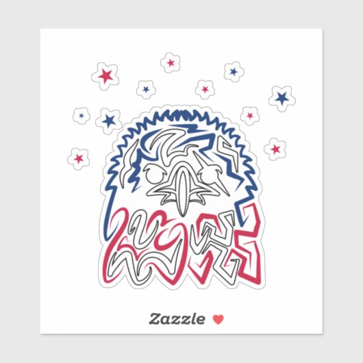Onafhankelijkheidsdag Amerikaanse adelaar Sticker (Vel)