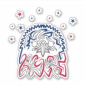 Onafhankelijkheidsdag Amerikaanse adelaar Sticker (Voorkant)