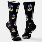 Onafhankelijkheidsdag Amerikaanse Pride Bald Eagle Sokken (Gebogen)