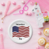 Onafhankelijkheidsdag/Amerikaanse vlag Papieren Bordje (Feest)