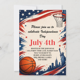 Onafhankelijkheidsdag Basketbal Achtergrond Kunst Kaart