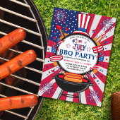 Onafhankelijkheidsdag BBQ 4 van juli Feest Kaart