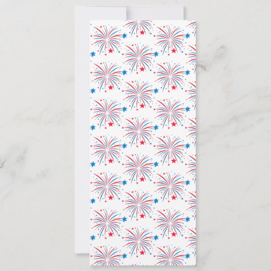 onafhankelijkheidsdag BBQ feest vuurwerk 4 juli Kaart (Achterkant)