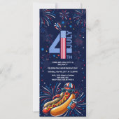 onafhankelijkheidsdag BBQ feest vuurwerk 4 juli Kaart (Voorkant)