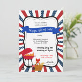 Onafhankelijkheidsdag BBQ Kaart (Staand voorkant)