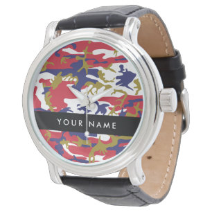 Onafhankelijkheidsdag Camouflage Je naam Personali Horloge