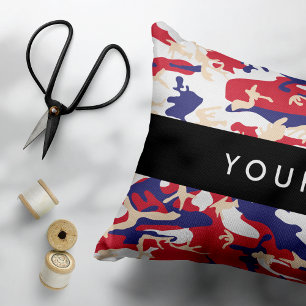 Onafhankelijkheidsdag Camouflage Jouw naam Persona Accent Kussen