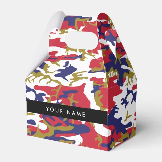 Onafhankelijkheidsdag Camouflage Jouw naam Persona Bedankdoosjes (Voorkant Zijde)