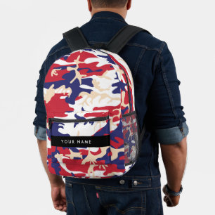 Onafhankelijkheidsdag Camouflage Jouw naam Persona Bedrukte Rugzak